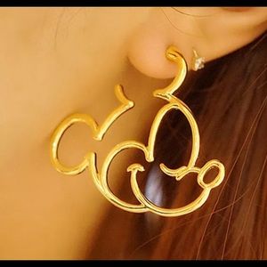 Mickey Mouse Earrings Gold